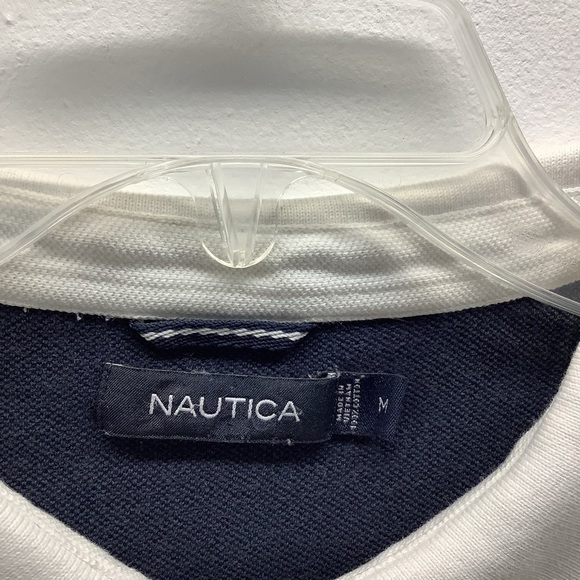 Nautica Mens Striped Polo Shirt Size Large  Preowned - Picture 5 of 5